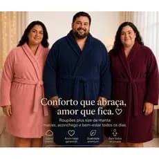 Roupão Plus Size XXG De Microfibra Soft Toque Macio Adulto Unissex Verão Inverno Saída Banho Praia Piscina Aconchegante