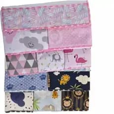 Kit Higiene com 10 Toalhinhas de Boca Tecido Felpudo Extra Macio para Meninas e Meninos Bebê
