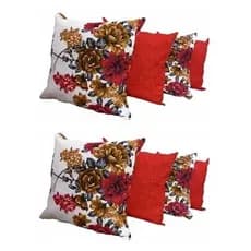 Kit 8 Capas de Almofadas 45x45 Cm , Com Zíper 4 Estampadas e 4 Lisas