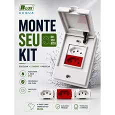 Tomada 20A 10A Prova De água Com Tampa Interruptor linha BLUX Blacqua Monte Seu Kit