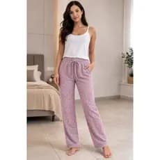 Calça Pijama Feminina Confortável Macia Estilosa Elástico Cintura Alta Moda