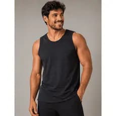 Regata Masculina 100% Algodão Premium Malha 30.1 Básica Casual Academia Fitness Corrida Caminhada Verão