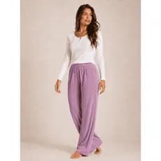 Calça Pijama Feminina Confortável Macia Estilosa Elástico Cintura Alta Moda