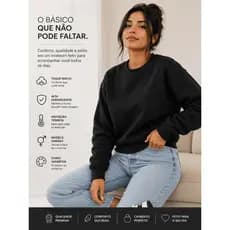 Blusão Agasalho MOLETOM Feminino Premium – BICOLOR - ENTREGA RÁPIDA