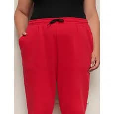 Calça Feminina Plus Size Jogger Moletom 3 cabos Cintura Alta Confortável Casual Inverno Moda 2026
