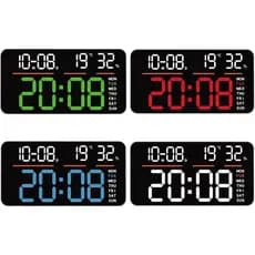 Relógio de parede digital Com Controle Remoto LED, alarmes duplos e Várias Outras Funções Cod 76231