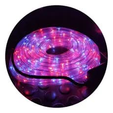 Pisca Pisca Bicolor Branco Com Vermelho Luz De Natal Mangueira Tubular 10 Metros 8 Funções  127 Volts Cod - 77001