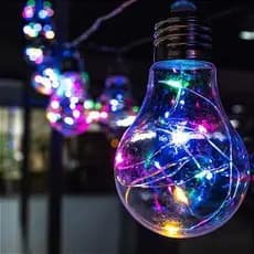 Fio Varal 10 x Bulbos De Lampadas Branco, Colorido ou Azul Luminária Pilhas Usb - COD 60710