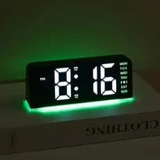 Relógio Despertador Digital Com Led Super Moderno Data, Despertador, Temperatura - COD 76084