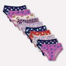 Kit 10, 5, 3 Calcinhas Feminina Infantil Tecido Microfibra Forro 100% Algodão Estampada Confortável