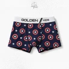 Cueca Infantil Meninos Estampada Sortida Tecido Microfibra com Forro 100% Algodão Confortável