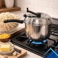 Pipoqueira Alumínio 3,5L Profissional Panela Fazer Pipoca Fogão Antiaderente