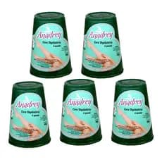 Kit 5 Ceras Depilatória Quente Anadrey Algas 400g cada