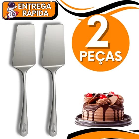 KIT  2 Espátula Reta Lisa Massa Bolo Torta Doce Chantilly  Confeitar Recheio Utensilio de Cozinha Confeitaria Restaurant
