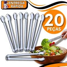 JOGO 20 Pegador de Carne Aço Inox Pegador Para Frios Frutas Gelo Multiuso Bares Restaurantes Drinks Utensílio de cozinha
