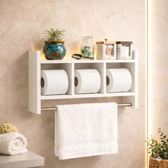 Nicho Porta Papel Toalha e Temperos para Cozinha e Banheiro 100% MDF