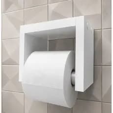 Suporte De Papel Higiênico Mdf Branco Para Banheiro Decorativo Prático alta qualidade  100% MDF
