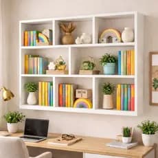 ARMARIO PRATELEIRA NICHO 90X90CM BRANCO ESTANTE CUBO MULTIFUNCIONAL PARA LIVROS, DECORAÇÃO E ORGANIZAÇÃO