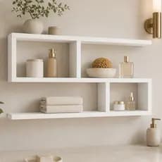 Prateleira Decorativa Organizadora Em MDF Nicho Para Parede Sala