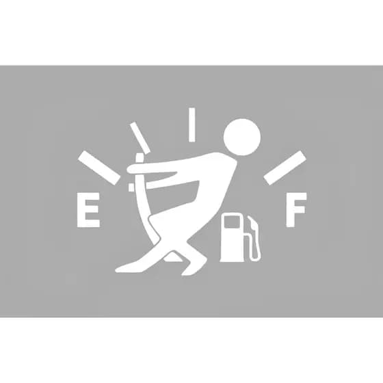 Adesivo de Ponteiro de Gasolina Para Tampa de Combustível de Carro e Moto COR BRANCA