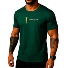 Camisa Camiseta DryFit Masculina MONSTER - Academia, Corrida, CrossFit, Ideal Para Treino Inteno ,Tecido Leve