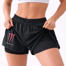 Short Feminino Academia Compressão Duplo MONSTER 05 Style Fitness Corrida