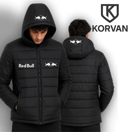 Jaqueta Bobojaco RED 05 Casaco Gominho Unissex Capuz Removível Impermeável Puffer Inverno Frio