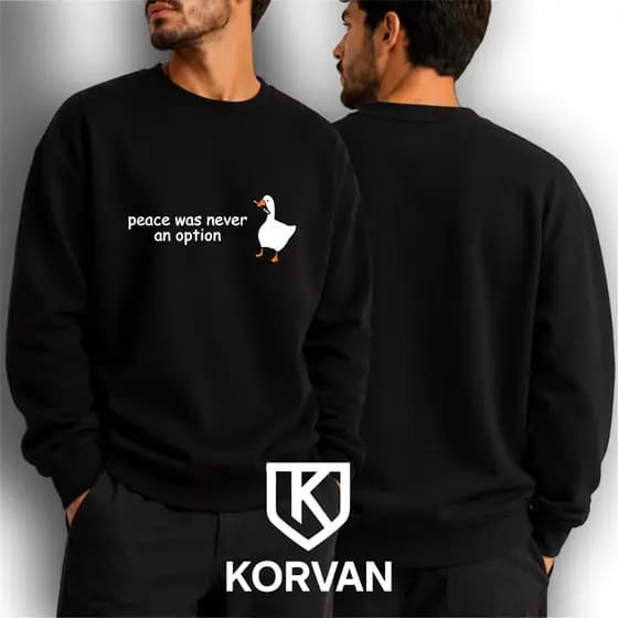 Moletom Blusa De Frio DUCK Estampada Gola Careca Unissex Casual Premium