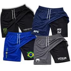 Bermuda Short Compressão 2 em 1 Masculina ALEATÓRIA Academia Crossfit Maromba Treino Fitness