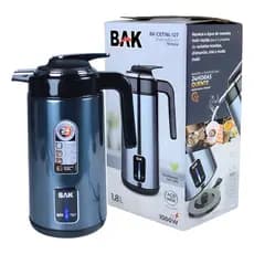 Chaleira Elétrica Azul Com Tampa E Bico Seguro | 1,8 Litros | 127V | Inox | Bak