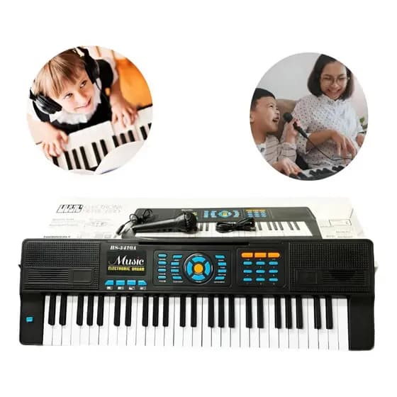 Teclado | Teclado Musical | Infantil | Iniciantes | 54 teclas | Microfone