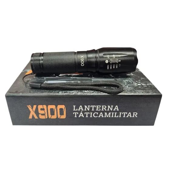 Lanterna Tática Militar X900 | Recarregável | LED Alta Potência | Zoom