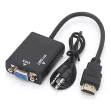 Cabo Conversor Adaptador Hdmi Para Vga Com Saída P2 Áudio