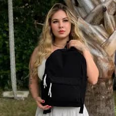 Mochila feminina em veludo forrada com vários compartimentos tamanho G grande capacidade  cores