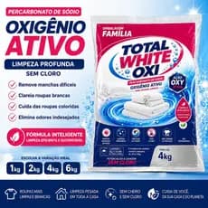 Percarbonato de Sódio Oxigênio Ativo Tira Manchas Sem Cloro para Roupas e Limpeza Pesada