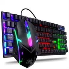 Kit Gamer Completo Teclado Semi Mecânico + Mouse Gamer Com RGB Premium