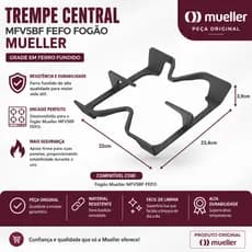 TREMPE CENTRAL MFV5BF FEFO FOGÃO MUELLER GRADE FERRO