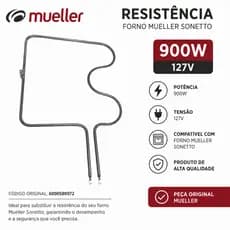 RESISTENCIA 900W 127V FORNO Mueller Sonetto - diversos 127V.