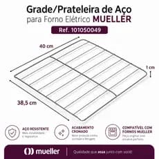Grade/Prateleira de Aço para Forno Elétrico MUELLER– Ref. 101050049