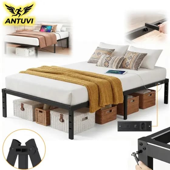 Cama De Casal Com Tomada,usb+type-c,350kg