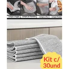 Kit 30 Panos Multiuso Metálico Limpeza Malha de Aço Arear Panela Louça Tira Gordura Reutilizável
