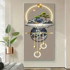 Quadro Decorativo Design de montanha da lua Lushu, pôster de grande tamanho sem moldura em Pdf