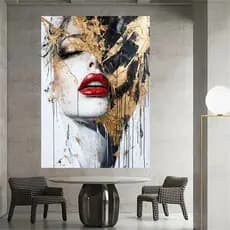 Quadro Decorativo moderna sem moldura para sala de estar e quarto, obra de arte elegante