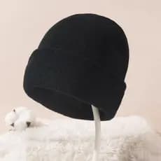 Touca preta de Lã unisex Adulto Toca Gorro Toucas Frio Inverno Boina Juvenil Preto6608