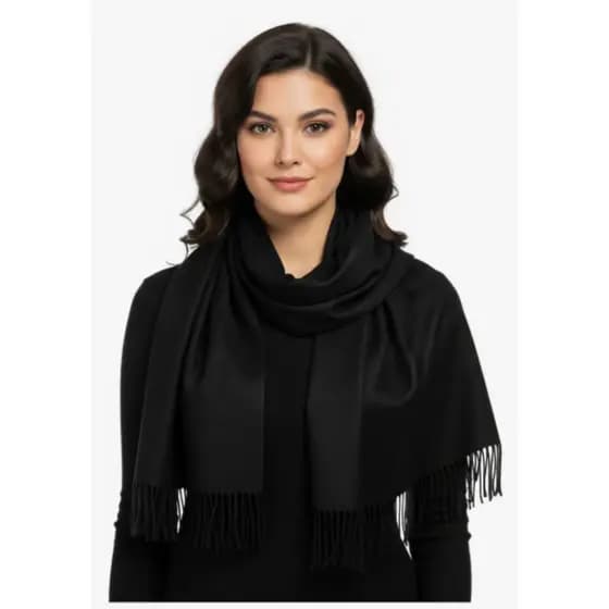 Lenço Preto Cachecol Feminino Quente Cores Inverno