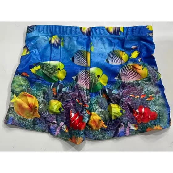 Sunga Boxer Infantil Estampadas UV50+ Moda Praia Piscina Natação com Forro 16821-2025