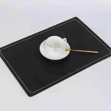 Jogo 6pec Americano Material COURO ORIGINAL Impermeável E à Prova De Manchas Para Mesa De Jantar