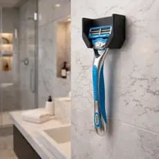 Porta Gilete Adesivo para Banheiro | Suporte Lâmina de Barbear | Organizador Prestobarba