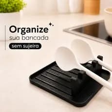 Escorredor de Talheres Colheres Porta Utensílios Cozinha Organizador Bancada Pia