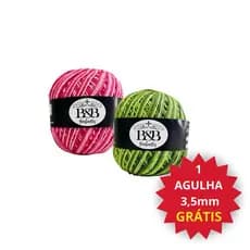 Kit 2 Barbante Novelo Mesclado B&B Croche Barroco Artesanato  200G 226mts